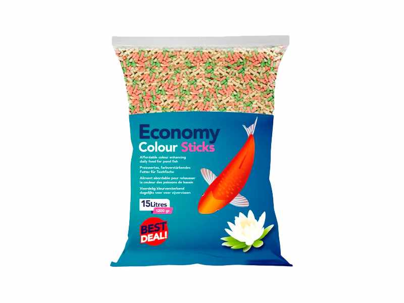 Alimento Color Sticks para peixes de lago