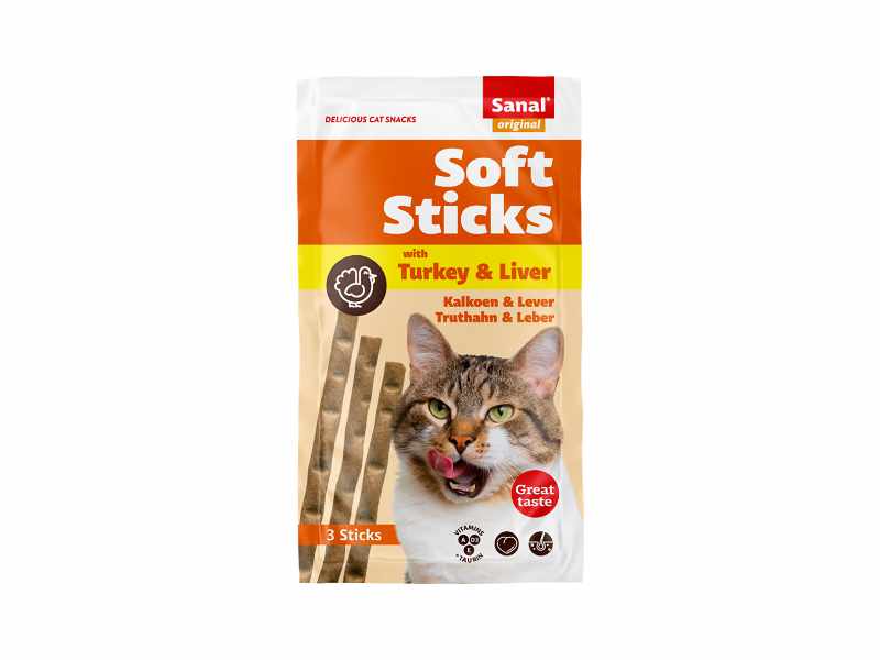 Sanal Cat - Soft Sticks Turkey & Liver