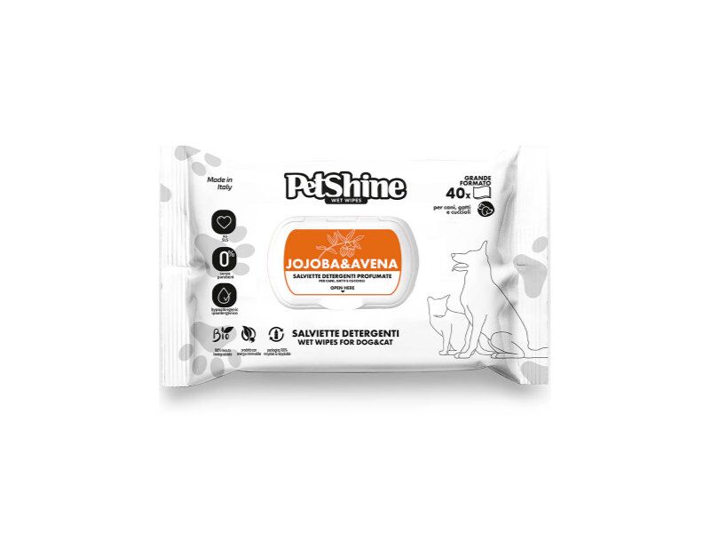 PetShine Wet Wipes Jojoba e Aveia