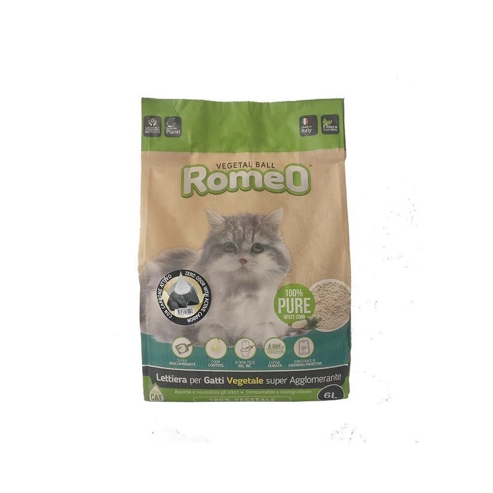 Romeo Areia Aglomerante Vegetal com Carvão Activado - Milho